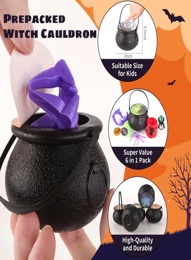 AuroTops Halloween Party Favor for Kids, 24 Pack Prefilled Small Plastic Witch Cauldron Halloween Miniatures Novelty Toy in Bulk, Halloween Trick or Treat Toys Prizes Rewards Gifts Miniatures for Kids - Image 3